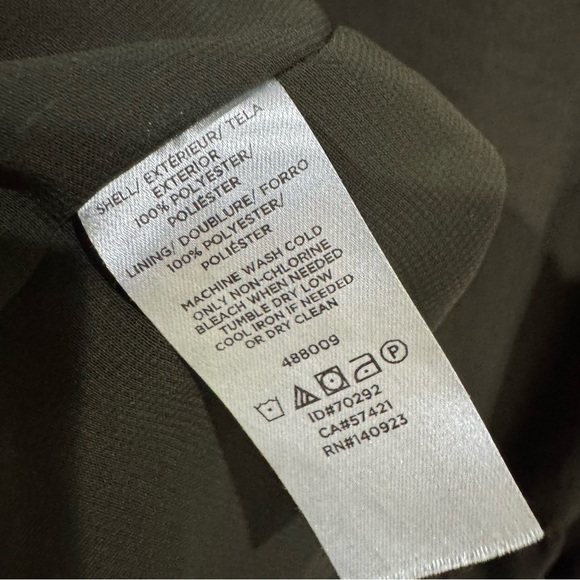 Ann Taylor loft plus brownish/ pewter flowy tie neck flounce top ❤️ - Picture 3 of 6